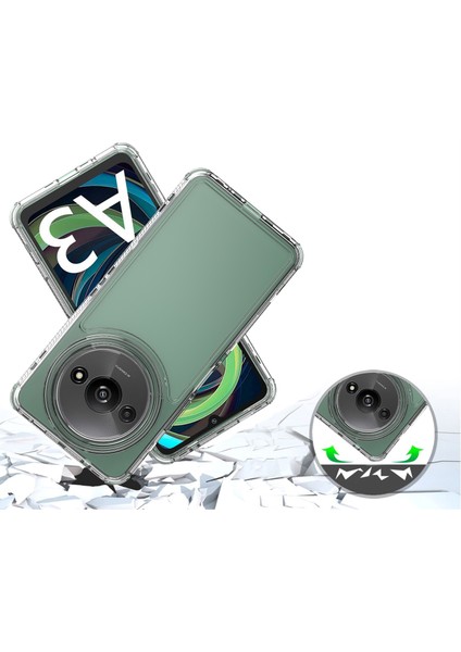 Xiaomi Poco C61 4g Kılıf Anti-Düşme Telefon Kılıfı Çizilmez Akrilik + Tpu Şeffaf Telefon Kapağı (Yurt Dışından) modelleri