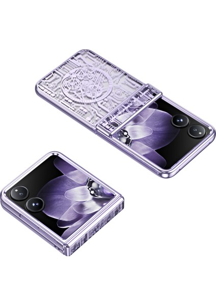 Xiaomi Mix Flip 5g Durumda Anti-Düşen Telefon Kılıfı Mekanik Legend Galvanik Pc Telefon Kapağı-Mor (Yurt Dışından) indirimleri