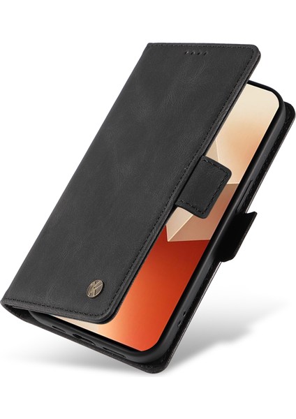 Anti-Düşen Telefon Kılıfı Için Xiaomi Poco X6 5g Kılıf Pu Deri Cüzdan Telefon Kapak Cilt Dokunmatik Duygu-Siyah (Yurt Dışından) indirimleri