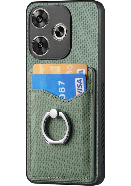 Anti-Düşen Telefon Kılıfı Xiaomi Poco F6 5g Kılıf Kart Yuvaları Halka Tutucu Kickstand Telefon Kapağı-Yeşil (Yurt Dışından) fiyatları