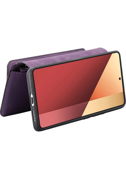 Anti-Düşme Telefon Kılıfı Xiaomi Poco M6 Pro 4g Deri Kılıf Çıkarılabilir Telefon Kapağı-Mor (Yurt Dışından) fırsatları
