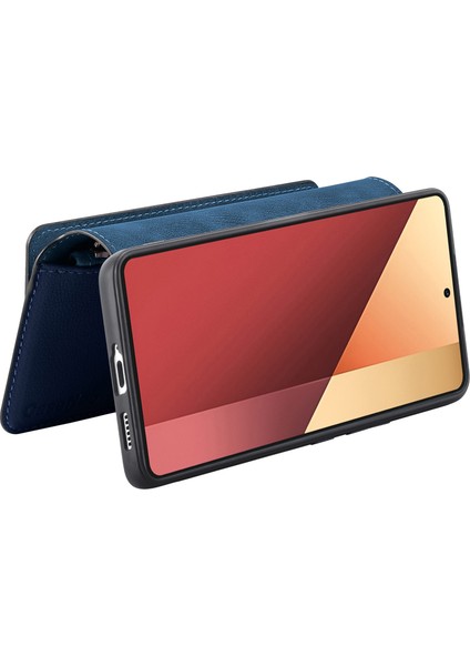 Anti-Düşen Telefon Kılıfı Xiaomi Poco M6 Pro 4g Deri Kılıf Çıkarılabilir Telefon Kapağı-Koyu Mavi (Yurt Dışından) fırsatları