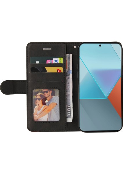 Anti-Düşen Telefon Kılıfı Deri Serisi Xiaomi Poco X6 5g Durumda Renk Ekleme Flip Halkalı Telefon Kılıfı Kapak-Siyah (Yurt Dışından) fiyatları