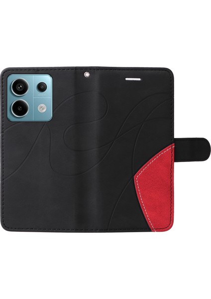 Anti-Düşen Telefon Kılıfı Deri Serisi Xiaomi Poco X6 5g Durumda Renk Ekleme Flip Halkalı Telefon Kılıfı Kapak-Siyah (Yurt Dışından) fırsatları