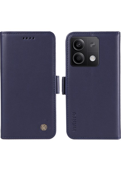 Anti-Düşen Telefon Kılıfı Xiaomi Poco X6 5g Kılıf Cüzdan Standı Deri Telefon Kapağı Yan Toka-Safir (Yurt Dışından)