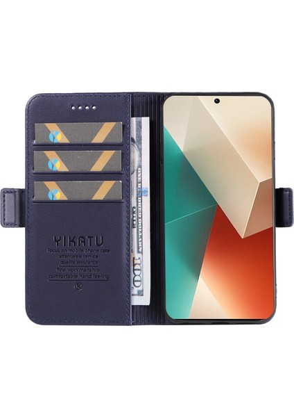 Anti-Düşen Telefon Kılıfı Xiaomi Poco X6 5g Kılıf Cüzdan Standı Deri Telefon Kapağı Yan Toka-Safir (Yurt Dışından) fiyatları