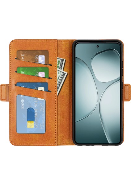Anti-Düşen Telefon Kılıfı Xiaomi 14T Standı Kılıf Buzağı Dokusu Deri Cüzdan Telefon Kapağı-Sarı (Yurt Dışından) modelleri