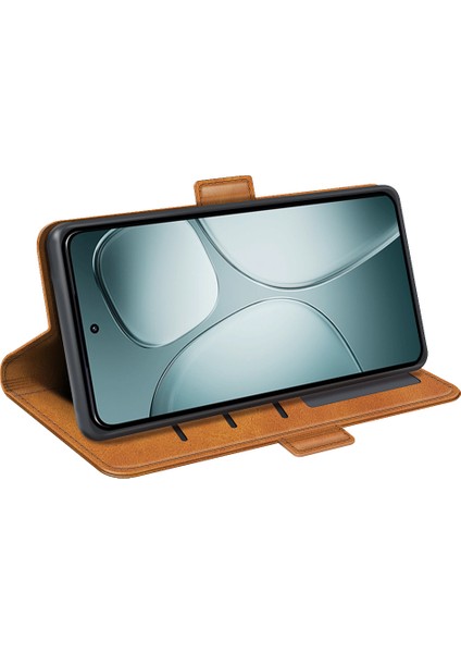 Anti-Düşen Telefon Kılıfı Xiaomi 14T Standı Kılıf Buzağı Dokusu Deri Cüzdan Telefon Kapağı-Sarı (Yurt Dışından) fırsatları