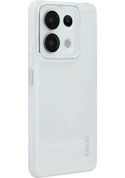 Anti-Düşen Telefon Kılıfı Için Xiaomi Poco X6 5g Kılıf Mat Tpu Telefon Kapağı Lens Filmi-Beyaz (Yurt Dışından)