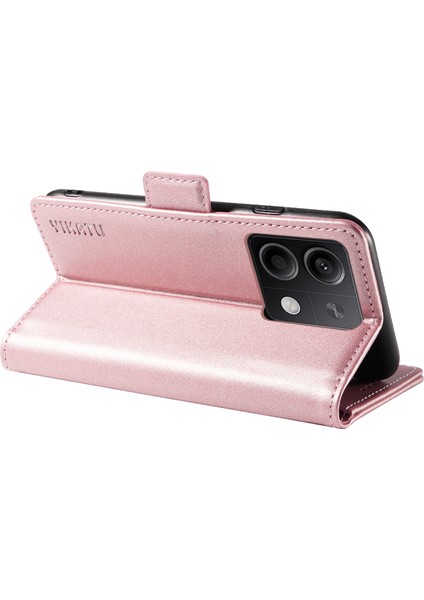 Anti-Düşen Telefon Kılıfı Için Xiaomi Poco X6 5g Kılıf Cüzdan Standı Deri Telefon Kapak Yan Toka-Gül Altın (Yurt Dışından) fırsatları