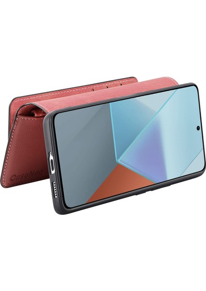 Anti-Düşen Telefon Kılıfı Xiaomi Redmi Için Not 13 Pro+5g Kılıf Manyetik Çıkarılabilir Fermuar Deri Kapak-Pembe (Yurt Dışından) modelleri