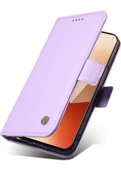 Anti-Düşen Telefon Kılıfı Xiaomi Poco X6 5g Kılıf Cüzdan Standı Deri Telefon Kapağı Yan Toka-Açık Mor (Yurt Dışından) indirimleri
