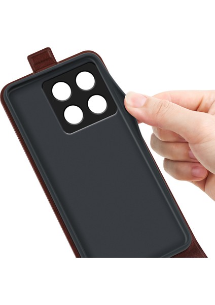 Xiaomi 14T Kılıfı Için Anti-Düşme Telefon Kılıfı Kart Yuvaları ile Dikey Çevirme Deri Telefon Kapağı-Kahverengi (Yurt Dışından) fırsatları