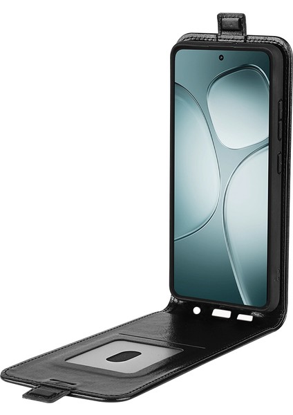 Anti-Düşme Telefon Kılıfı Xiaomi 14T Kılıfı ile Kart Yuvaları Dikey Çevirme Deri Telefon Kapağı-Siyah (Yurt Dışından) modelleri