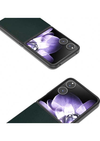 Anti-Düşen Telefon Kılıfı Için Xiaomi Mix Flip 5g Kılıf Çizilmez Pu Deri Kaplamalı Pc Telefon Kapağı-Yeşil (Yurt Dışından) fiyatları