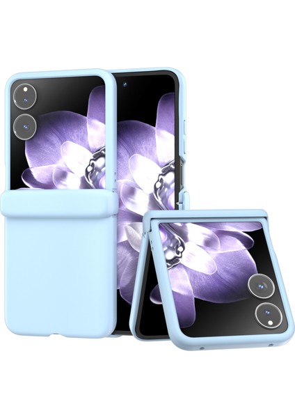 Xiaomi Mix Flip 5g Kılıfı Için Anti-Düşme Telefon Kılıfı Menteşe Korumalı Cilt Hissi Pc Telefon Kapağı-Bebek Mavisi (Yurt Dışından)