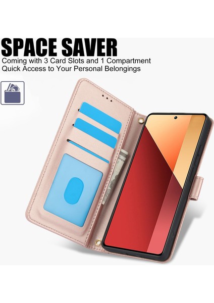 Anti-Düşen Telefon Kılıfı Için Xiaomi Poco X6 5g Kılıf Pu Deri Standı Görünüm Telefon Cüzdan Kapak El Kayışı Ile-Pembe (Yurt Dışından) fiyatları