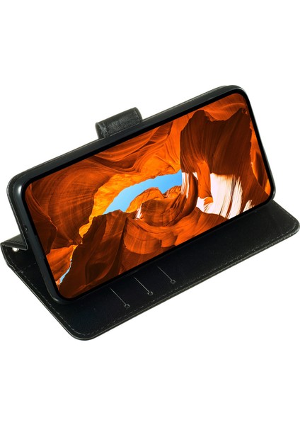 Anti-Düşen Telefon Kılıfı Xiaomi Poco X6 5g Kılıf Pu Deri Flip Telefon Kapak Cüzdan Kart Yuvası Tutucu-Siyah (Yurt Dışından) fırsatları
