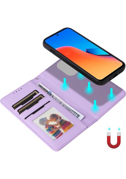 Xiaomi Redmi 12 4g Kılıf Darbeye Dalı Deri Telefon Kapağı-Mor Için Anti-Düşen Telefon Kılıfı (Yurt Dışından) modelleri