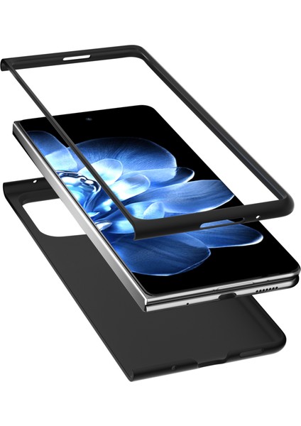 Anti-Düşen Telefon Kılıfı Için Xiaomi Mix Fold 4 5g Kılıf Sığır Derisi Doku Sert Pc + Pu Koruyucu Telefon Kapağı-Kırmızı (Yurt Dışından) fiyatları