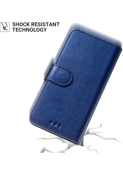 Anti-Düşen Telefon Kılıfı Xiaomi Poco X6 5g Kılıf Pu Deri Flip Telefon Kapak Cüzdan Kart Yuvası Tutucu-Mavi (Yurt Dışından) indirimleri