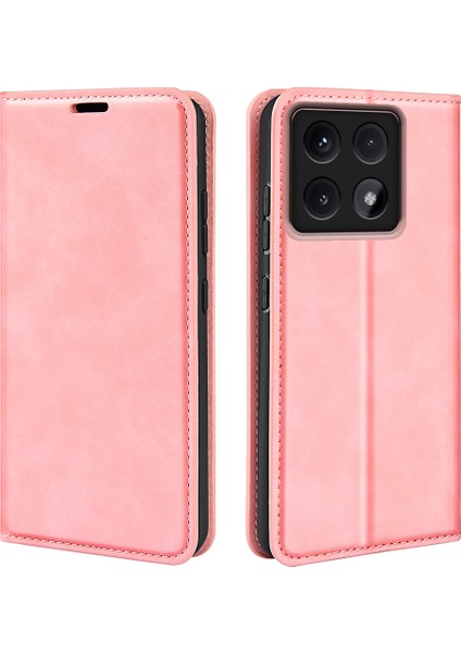 Anti-Düşme Telefon Kılıfı Için Xiaomi 14T Kılıf Cilt-Dokunmatik Deri Cüzdan Telefon Kapağı-Pembe (Yurt Dışından)