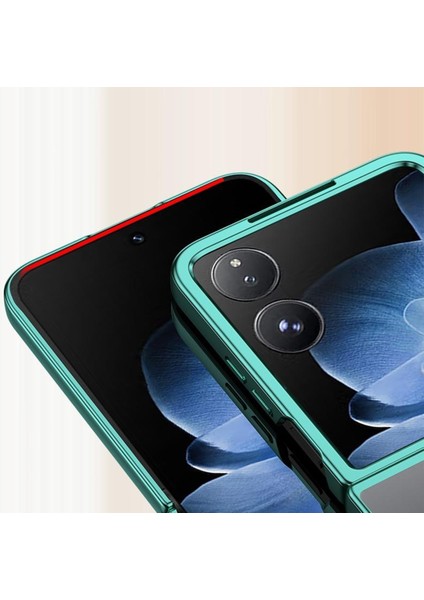 Anti-Düşen Telefon Kılıfı Için Xiaomi Mix Flip 5g Kılıf Galvanik Şeffaf Pc Telefon Kapağı-Gümüş (Yurt Dışından) fiyatları