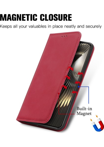 Anti-Düşme Telefon Kılıfı Için Xiaomi Poco F6 5g Kılıf Deri Cilt-Dokunmatik Telefon Kapak Cüzdan-Kırmızı (Yurt Dışından) fırsatları