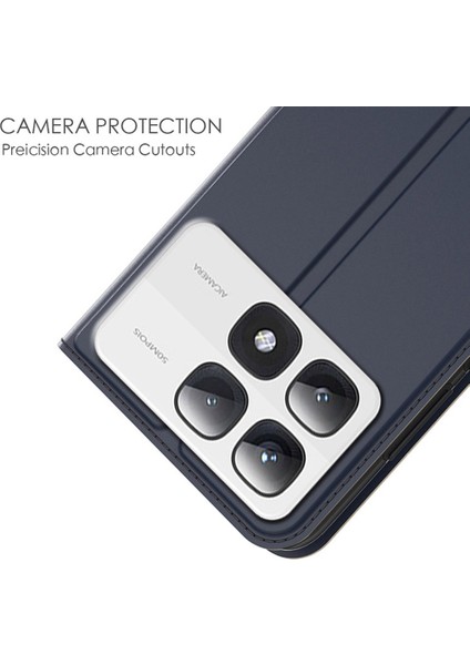 Anti-Düşen Telefon Kılıfı Xiaomi 14T Kılıf Pu Deri Telefon Kapağı ile Kart Tutucu Standı Manyetik Kapatma-Mavi (Yurt Dışından) indirimleri