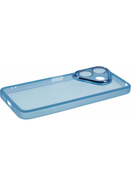 Anti-Düşme Telefon Kılıfı Xiaomi Redmi 13 5g/4g Tpu Kılıf Temperli Cam-Şeffaf Mavi ile Elektroliz Çerçeve (Yurt Dışından) indirimleri