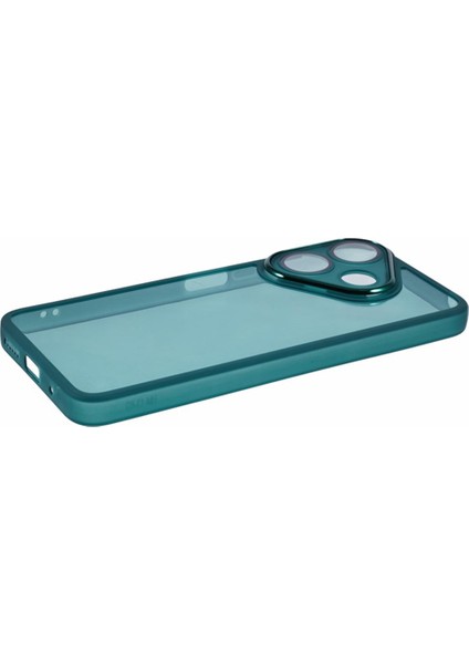 Anti-Düşme Telefon Kılıfı Xiaomi Redmi 13 5g/4g Tpu Kılıf Temperli Cam-Şeffaf Yeşil ile Elektroliz Çerçeve (Yurt Dışından) indirimleri