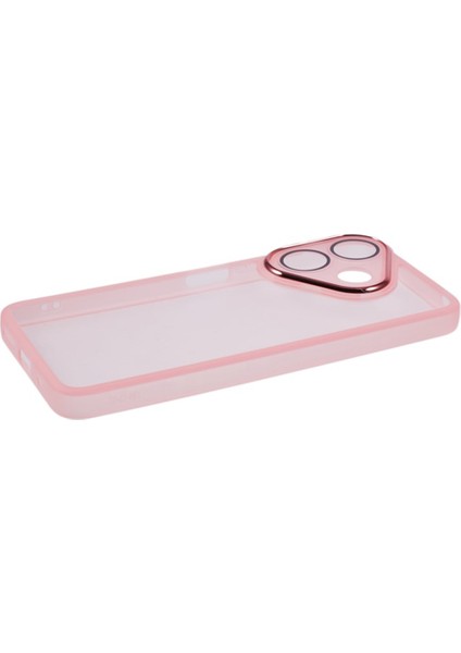 Anti-Düşme Telefon Kılıfı Xiaomi Redmi 13 5g/4g Tpu Kılıf Temperli Cam-Şeffaf Pembe ile Elektroliz Çerçeve (Yurt Dışından) indirimleri