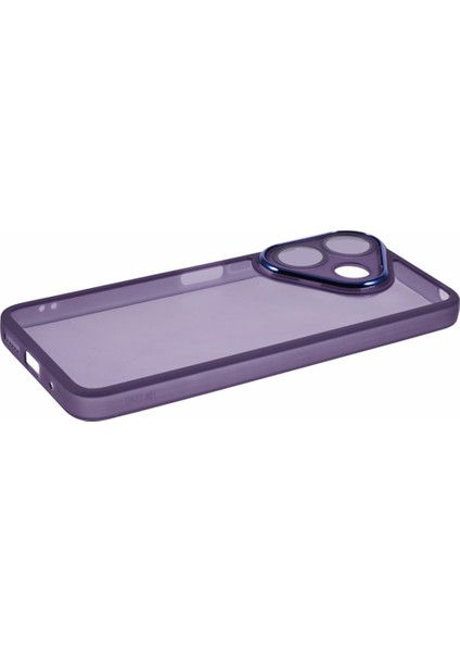Anti-Düşme Telefon Kılıfı Xiaomi Redmi 13 5g/4g Tpu Kılıf Temperli Cam-Şeffaf Mor ile Elektroliz Çerçeve (Yurt Dışından) indirimleri