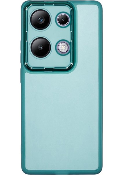 Anti-Düşme Telefon Kılıfı Xiaomi Poco M6 Pro 4g Tpu Kılıf Temperli Cam-Şeffaf Yeşil ile Elektroliz Çerçeve (Yurt Dışından) modelleri