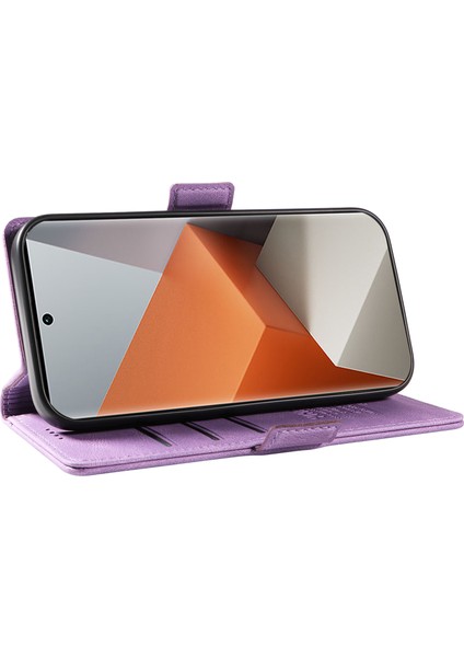 Anti-Düşen Telefon Kılıfı Xiaomi Redmi Için Not 13 Pro + 5g Kılıf Pu Deri Cüzdan Telefon Kapak Cilt Dokunmatik Duygu-Mor (Yurt Dışından) modelleri