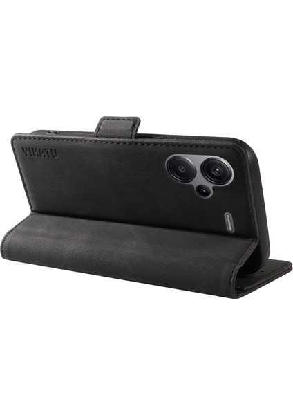 Anti-Düşen Telefon Kılıfı Xiaomi Redmi Için Not 13 Pro + 5g Kılıf Pu Deri Cüzdan Telefon Kapak Cilt Dokunmatik Duygu-Siyah (Yurt Dışından) fırsatları