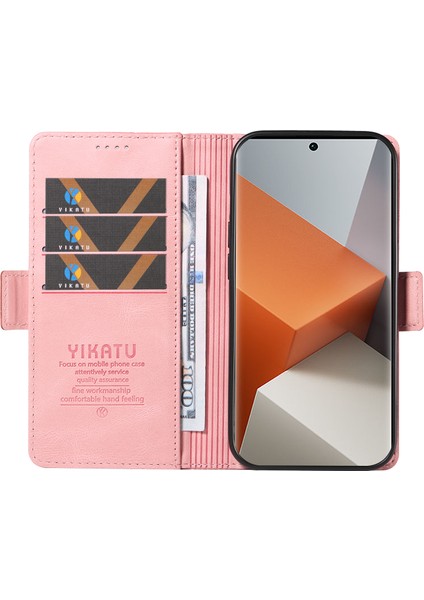 Anti-Düşen Telefon Kılıfı Xiaomi Redmi Için Not 13 Pro + 5g Kılıf Pu Deri Cüzdan Telefon Kapak Cilt Dokunmatik Duygu-Pembe (Yurt Dışından) fiyatları