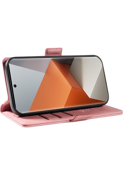 Anti-Düşen Telefon Kılıfı Xiaomi Redmi Için Not 13 Pro + 5g Kılıf Pu Deri Cüzdan Telefon Kapak Cilt Dokunmatik Duygu-Pembe (Yurt Dışından) modelleri