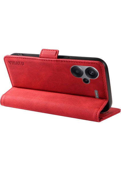 Anti-Düşen Telefon Kılıfı Xiaomi Redmi Için Not 13 Pro + 5g Kılıf Pu Deri Cüzdan Telefon Kapak Cilt Dokunmatik Duygu-Kırmızı (Yurt Dışından) fırsatları