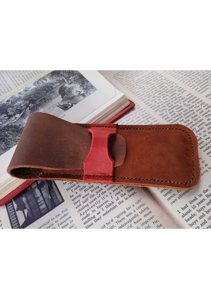 Hakiki Deri El Emeği Özel Kalemleriniz Için Kalemlik Kalem Kutu 27 x 6 cm