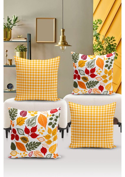 Klasik Serisi Çift Tarafı Dijital Baskılı 4'lü Kırlent Kılıfı Seti (Classic Cover Set)