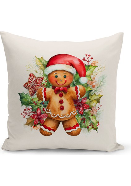Yılbaşı Serisi Çift Tarafı Dijital Baskılı 4'lü Kırlent Kılıfı Seti (Christmas Noel Cushion Cover) fırsatları