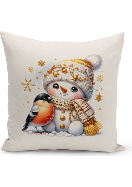 Yılbaşı Serisi Çift Tarafı Dijital Baskılı 4'lü Kırlent Kılıfı Seti (Christmas Noel Cushion Cover)