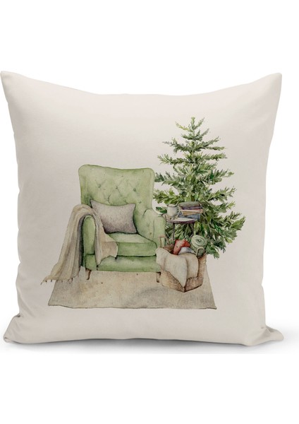 Yılbaşı Serisi Çift Tarafı Dijital Baskılı 4'lü Kırlent Kılıfı Seti (Christmas Noel Cushion Cover) modelleri