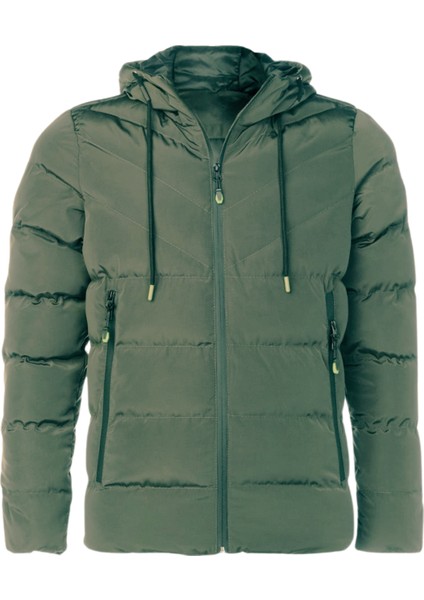 Yeşil Erkek Çocuk Su ve Rüzgar Geçirmez Içi Kalın Kürklü Mont&kaban modelleri