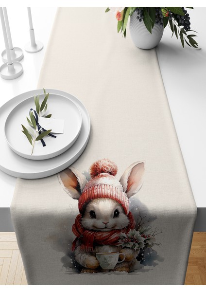 Yılbaşı Serisi 140X40 cm Dijital Baskılı Runner (Christmas Noel)