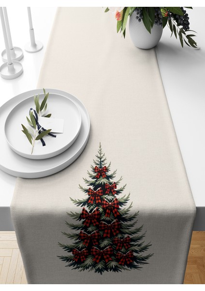 Yılbaşı Serisi 140X40 cm Dijital Baskılı Runner (Christmas Noel)