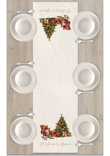 Yılbaşı Serisi 140X40 cm Dijital Baskılı Runner (Christmas Noel) fiyatları