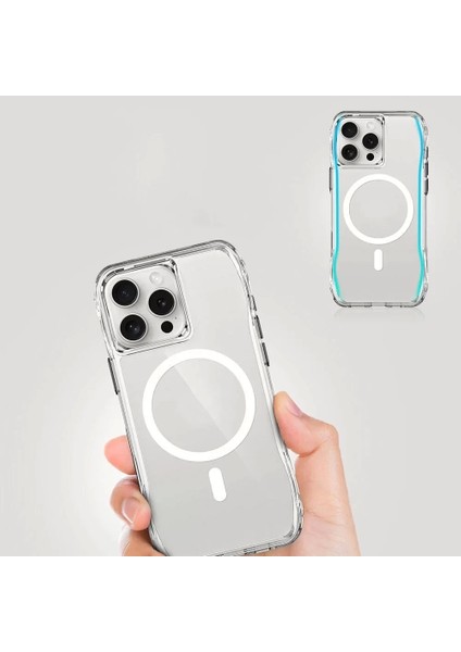 Apple iPhone 16 Pro Kılıf Magsafe Şarj Özellikli T-Max Şeffaf Kapak