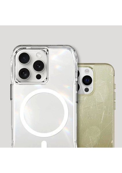 Apple iPhone 16 Pro Kılıf Magsafe Şarj Özellikli T-Max Şeffaf Kapak